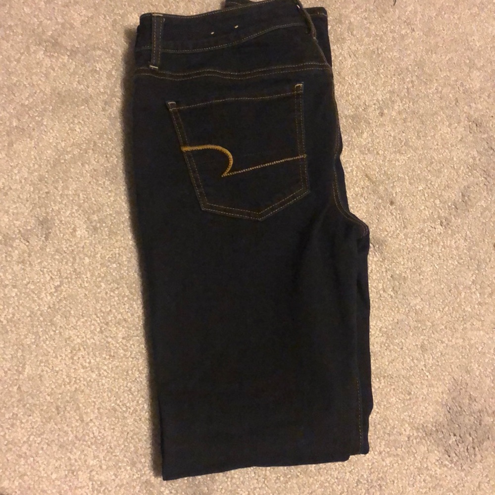 American Eagle dark wash skinny jeans size 8 Tall